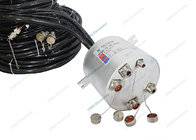 10 Circuitos Sinais Ethernet Anéis de deslizamento de baixa temperatura Assemblagem com plugue e cabo