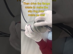 União rotativa de eixo cego com anel deslizante integra alimentação e sinal do codificador