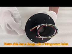 Anel coletor de eixo oco de 25,4 mm com design à prova d'água IP55,