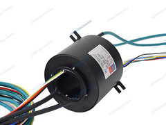 Anel de deslizamento através de um buraco com sinal Ethernet para a indústria