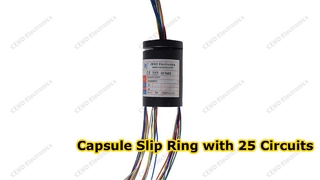 Anel deslizante de flange compacto de 25 circuitos para robótica