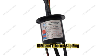 Anel deslizante híbrido para transmissão HDMI e Gigabit Ethernet