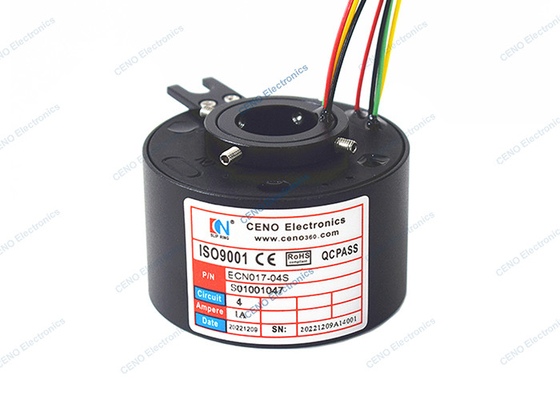 Anel deslizante 600rpm 17mm do sinal de 4 circuitos através do furo para a aplicação da indústria