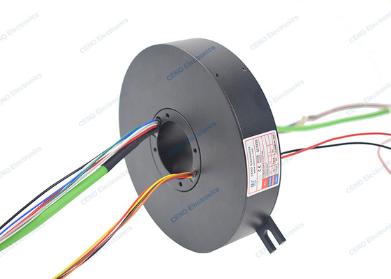 Anel de deslizamento de panquecas de baixa temperatura com sinal Ethernet através de um buraco de 45 mm
