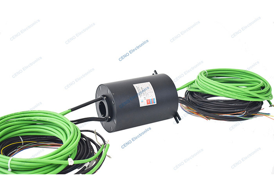 IO Wire 100M Ethernet Signal Slip Ring com Through Hole ID38mm para Indústria