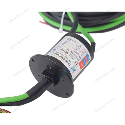 Anel de deslizamento de sinal Modbus com 10A de energia elétrica e flange para automática industrial