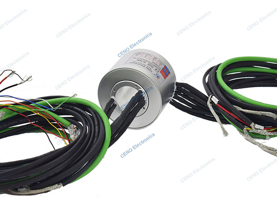 Anel de deslizamento de baixa temperatura com sinal Ethernet RS422 através de um buraco ID35mm