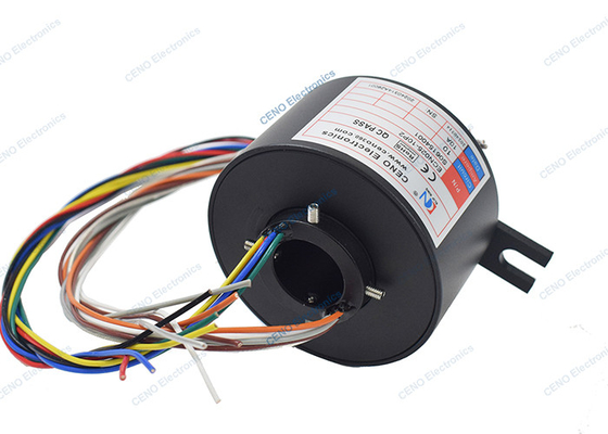 10 Circuitos 10A Colector elétrico Anel de deslizamento rotativo com buraco através para a indústria