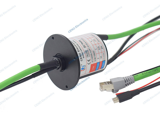 Anel de deslizamento de sinal USB 2.0 com 1000M Gigabit Ethernet e energia elétrica