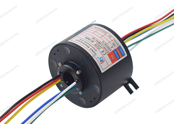 6 Circuitos 10Amp Elétrico Anel de deslizamento de energia com através de furado 12mm Para a indústria