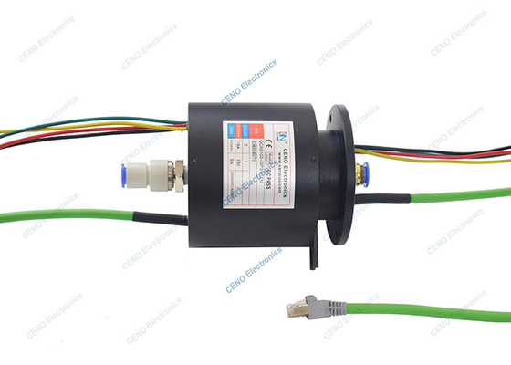 Integração de união rotativa pneumática com sinal Ethernet de 100M para máquina CNC