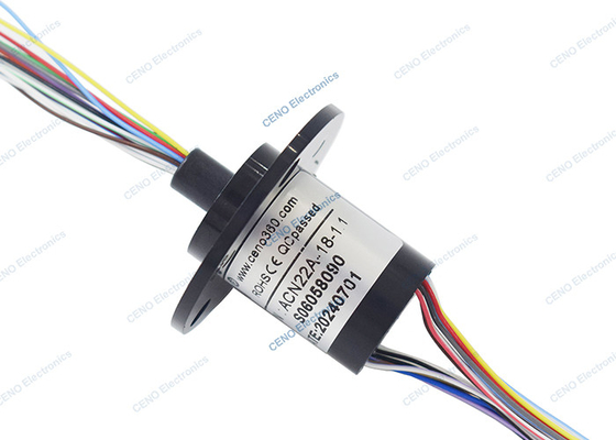 18 circuitos 2A Miniatura Slip Ring cápsula com 300rpm para varrer robô