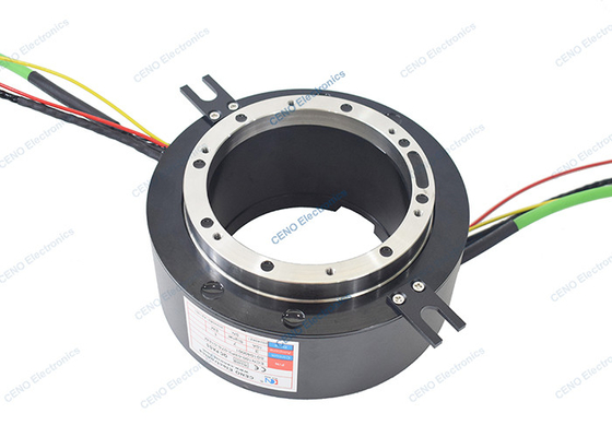 Anel de deslizamento industrial com conector elétrico através de furo para diversão