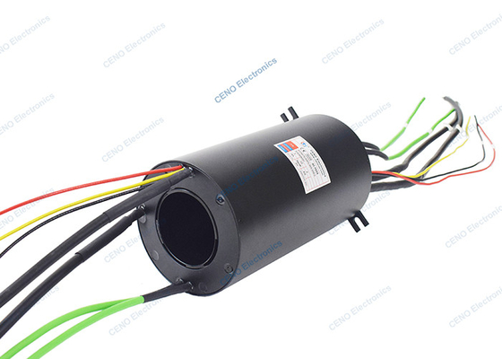 2 canais Gigabit Ethernet sinal anel de deslizamento com através de buraco 70mm