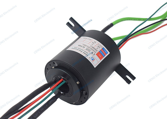 Grado de proteção IP41 através de um anel de deslizamento com sinal Gigabit Ethernet e instalação de flange