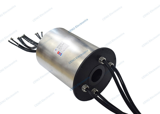 Equipamento Marítimo Large Power Carbon Brush Slip Ring com Through Hole e 60% de umidade RH