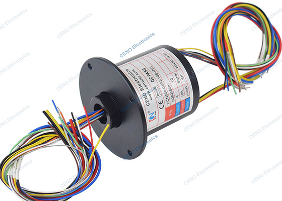 Anel de deslizamento de sinal de energia elétrica com instalação de flange para braço robótico