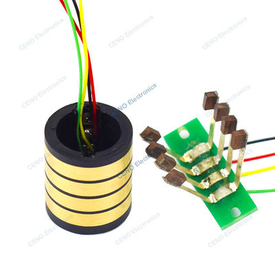 Anel de deslizamento separado com dois meios de estilo e articulação rotativa de sinal elétrico dividido