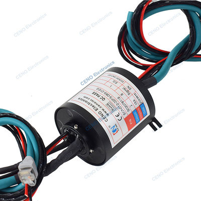 Anel de deslizamento de baixa temperatura com sinal Ethernet e energia elétrica através do furo