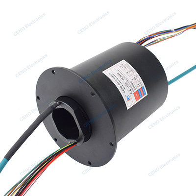 Integração de energia elétrica Ethernet e RF Slip Ring com Radio Frequency Rotary Union