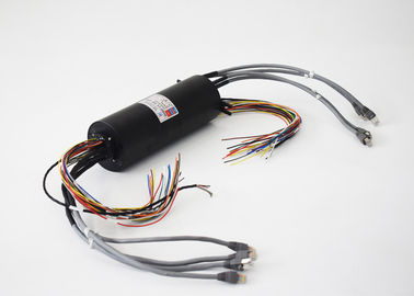 Conector do anel deslizante RJ45 de Ernet da junção giratória do sinal dos ethernet com conexão de cabo do gato